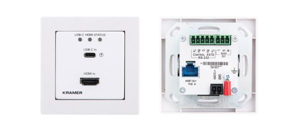 Передатчик HDMI/USB-C Kramer WP-20CT/US-D(W/B) — изображение 2