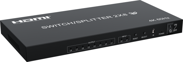 Коммутатор-распределитель HDMI 2×8 REDDYLINK RLS-SS28-2.0 — изображение 2
