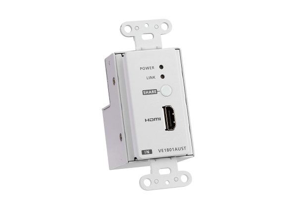 HDMI HDBaseT-Lite Настенный передатчик с монтажной панелью US (4K@40м /1080p@70м) Aten VE1801AUST — изображение 4