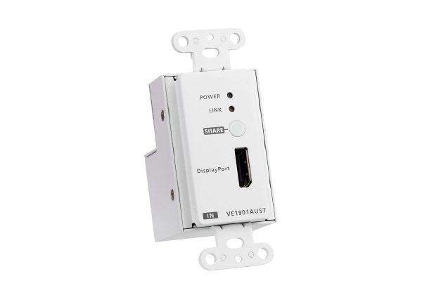 DisplayPort HDBaseT-Lite Настенный передатчик с монтажной панелью US (4K@40м /1080p@70м) Aten VE1901AUST — изображение 4