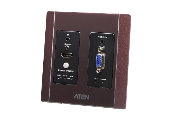 HDMI&VGA HDBaseT Настенный передатчик с монтажной панелью US/PoH (4K@100м / 1080p@150м) Aten VE2812AUST — изображение 5