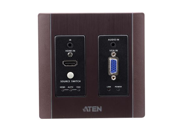 HDMI&VGA HDBaseT Настенный передатчик с монтажной панелью US/PoH (4K@100м / 1080p@150м) Aten VE2812AUST — изображение 6