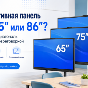 Интерактивная панель 65, 75 или 86 дюймов — какую выбрать